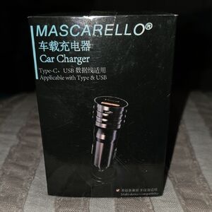 Black Car Charger - Type-C & USB